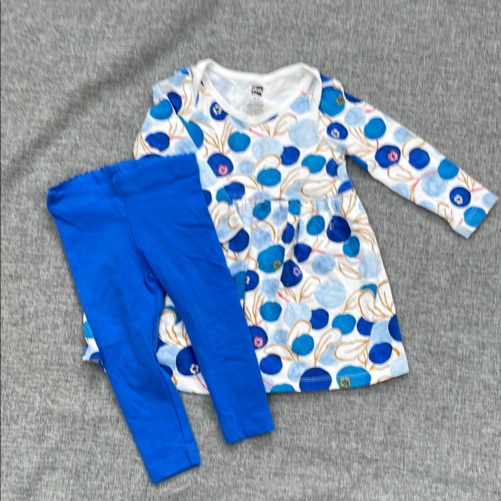 Tea Collection Baby Outfit with Blueberry pattern